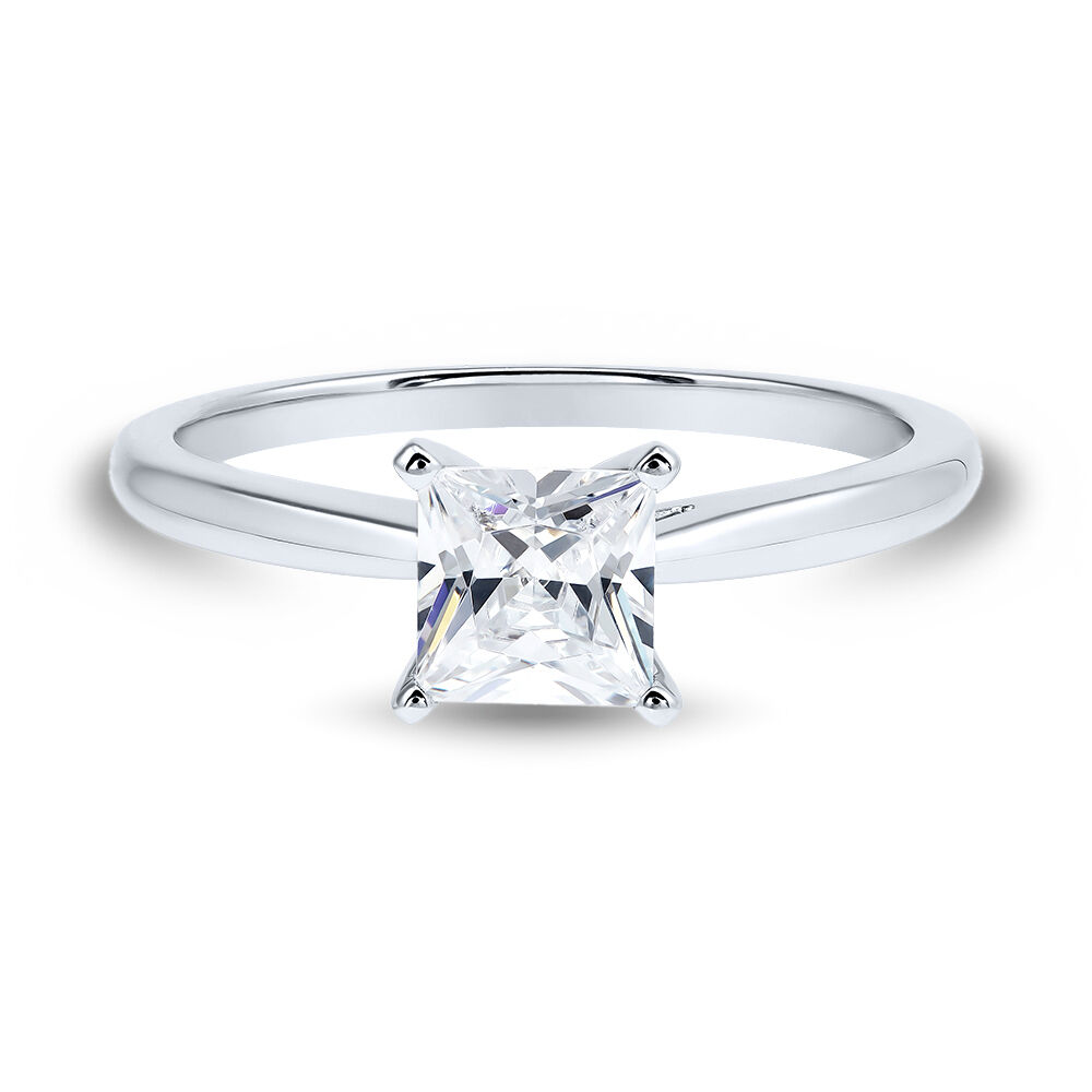 Beautiful and Elegant 1 Carat Princess Solitaire Ring – Stunning Solitaire  Design with 1 CT Princess Diamond” – SImin Jewelry