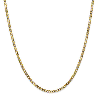 Beveled Curb Chain in 14K Yellow Gold, 20