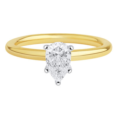 Lab Grown Diamond Pear-Shaped Solitaire Engagement Ring (3/4 ct.)