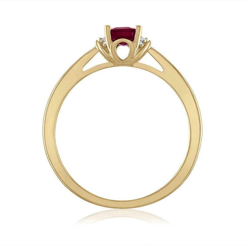 Ruby &amp; Diamond Accent Ring in 14K Yellow Gold