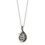 Maleficent Black Rutilated Quartz and Black Diamond Pendant in Sterling Silver and 10K Rose Gold &#40;1/6 ct. tw.&#41;