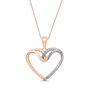 Lab Grown Diamond Heart Pendant in 10K Rose Gold &#40;1/5 ct. tw.&#41;