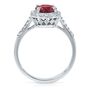 Lab Created Ruby &amp; White Sapphire Ring in 10K White Gold