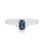Lab-Created Alexandrite and Lab-Created White Sapphire Ring in 10K White Gold