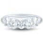 Lab Grown Diamond Five-Stone Oval Anniversary Band in 14K White Gold &#40;1 1/2 ct. tw.&#41;