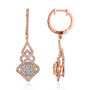 1 ct. tw. Diamond Cluster Drop Earrings in 14K Rose Gold