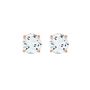 Lab Created White Sapphire Stud Earrings in 10K Rose Gold