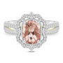 Paulette Morganite &amp; Diamond Engagement Ring in 14K White Gold &#40;1/2 ct. tw.&#41;