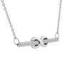 1/10 ct. tw. Diamond Infinity Bar Necklace in Sterling Silver