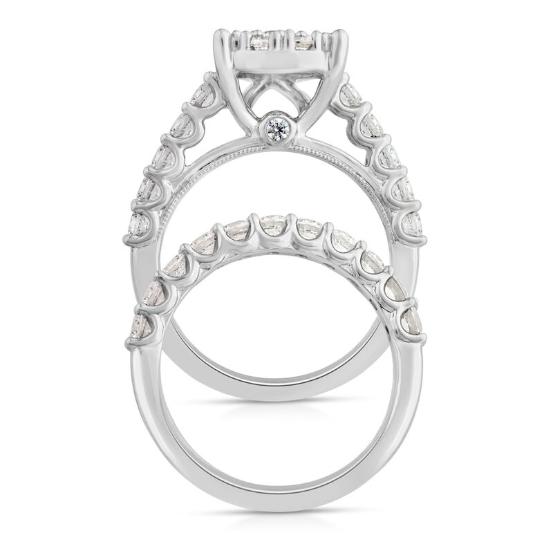 Lab Grown Diamond Bridal Set in 14K White Gold &#40;3 ct. tw.&#41;