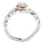 Belle Rose Diamond Promise Ring in 14K White &amp; Rose Gold &#40;1/4 ct. tw.&#41;