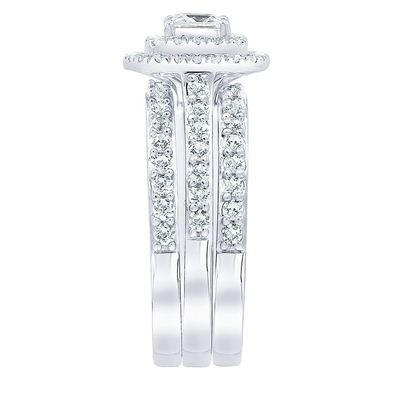 Trio Wedding Ring Set in 14K White Gold &#40;1 1/2 ct. tw.&#41;
