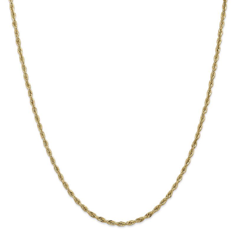 Semi-Solid Rope Chain in 14K Yellow Gold, 24&quot;