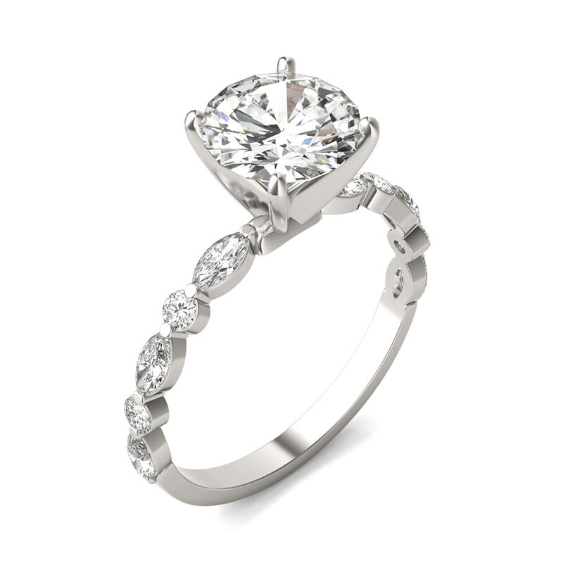 Round Solitaire Moissanite Ring in 14K White Gold &#40;2 1/3 ct. tw.&#41;