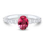 Pink Tourmaline and Diamond Ring in 10K White Gold &#40;1/5 ct. tw.&#41;