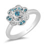 Enchanted Disney 1/7 ct. tw. Diamond &amp; Topaz Cinderella Ring in Sterling Silver