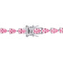 Lab-Created Pink Sapphire Tennis Bracelet in Sterling Silver, 7.25&rdquo; 