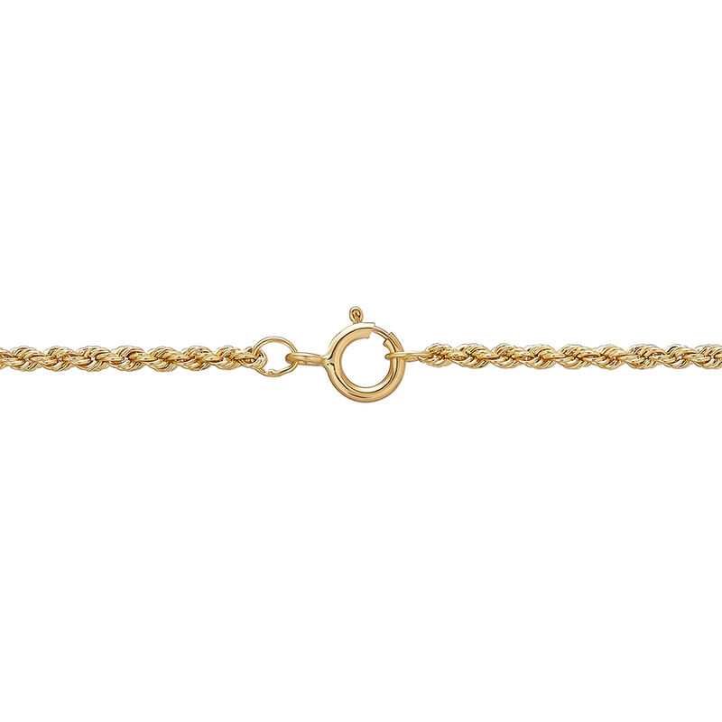 Diamond-Cut Hollow Rope Chain in 10K Yellow Gold, 18&quot;