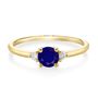 Sapphire &amp; Diamond Ring in 10K Yellow Gold