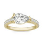 Lab-Created Moissanite East-West Engagement Ring in 14K Yellow Gold &#40;2 ct. tw.&#41;