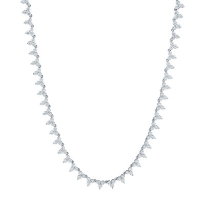 Lab Grown Diamond Cluster Necklace in 14K White Gold (3 ct. tw.)