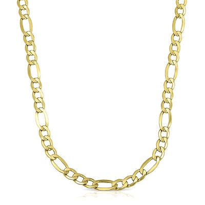 Polished Figaro Chain in 14K Yellow Gold, 22