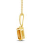 Citrine and Diamond Accent Pendant in 10K Yellow Gold