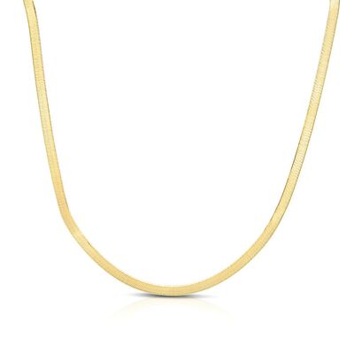 Herringbone Chain in 14K Yellow Gold, 18