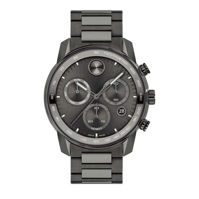 Verso Men’s Watch in Gunmetal Ion-Plated Stainless Steel, 44MM