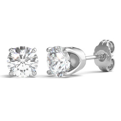 Lab Grown Diamond Earrings with U-Prong Setting in 14K White Gold (5/8 ct. tw.)