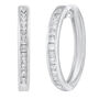 Princess-Cut Diamond Hoop Earrings in 10K White Gold &#40;1 ct. tw.&#41;