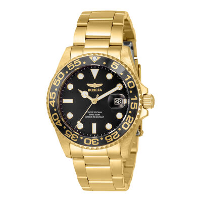 Pro Diver Black Women’s Watch in Gold-Tone Ion-Plated Stainless Steel