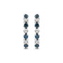 Blue and White Diamond Hoop Earrings in Sterling Silver &#40;1/4 ct. tw.&#41;