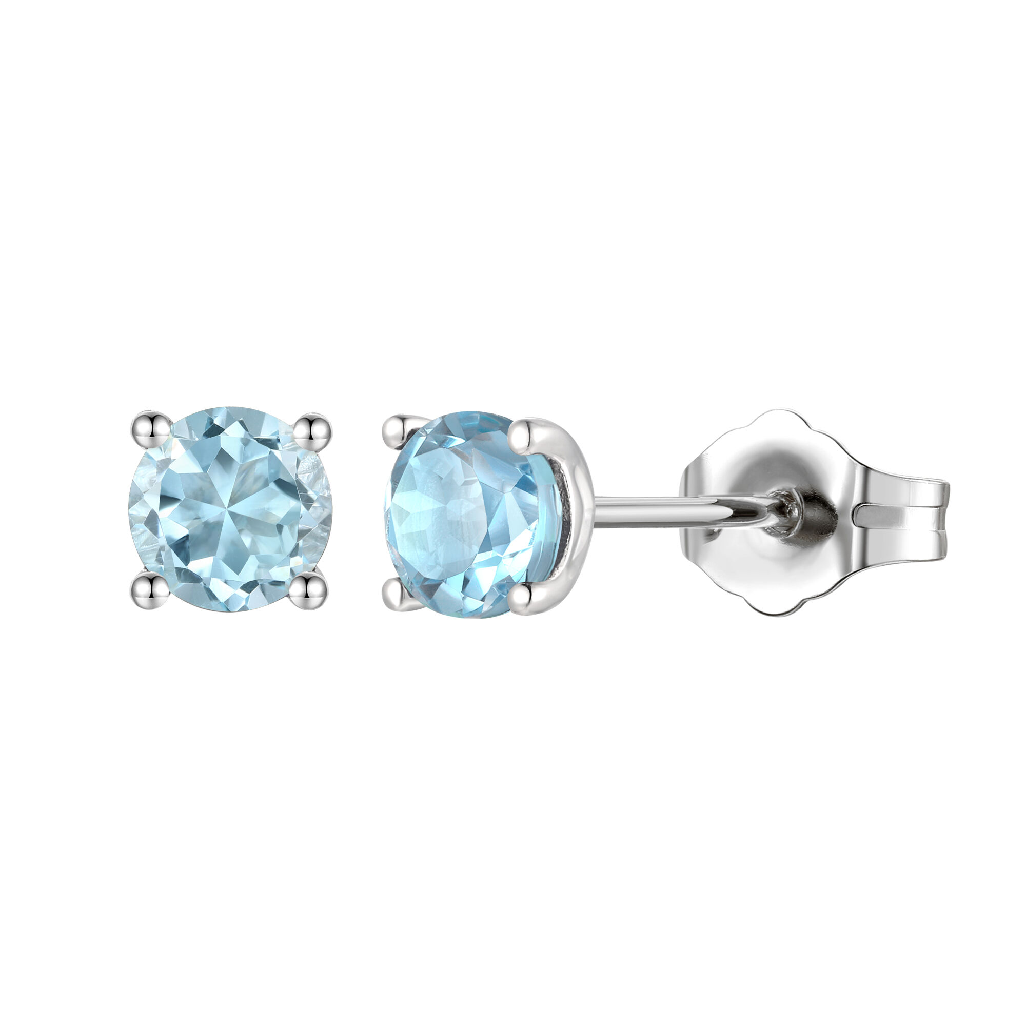 2.56 CTTW Oval Aquamarine and Fancy Diamond Halo Stud Earrings in White  Gold | New York Jewelers Chicago