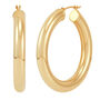 Polished Hoop Earrings in 14K Yellow Gold, 35MM