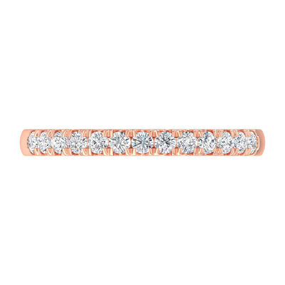 French Pavé Anniversary Band in 14K Rose Gold (1/4 ct. tw.)