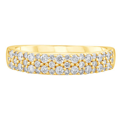 Diamond Double-Row Anniversary Band in 10K Gold (1/2 ct. tw.)