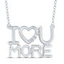 Diamond I &amp;&#35;9829; U More Necklace in Sterling Silver