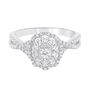 Halo Engagement Ring in 10K White Gold &#40;3/4 ct. tw.&#41;