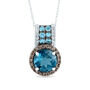Topaz Pendant with Diamond Accents in 10K White Gold