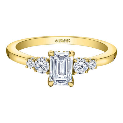 Emerald Step-Cut Diamond Engagement Ring in 14K Yellow Gold (1 ct. tw.)