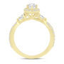 Lab Grow Diamond Marquise-Cut Halo Engagement Ring in 14K Gold &#40;1 1/2 ct. tw.&#41;