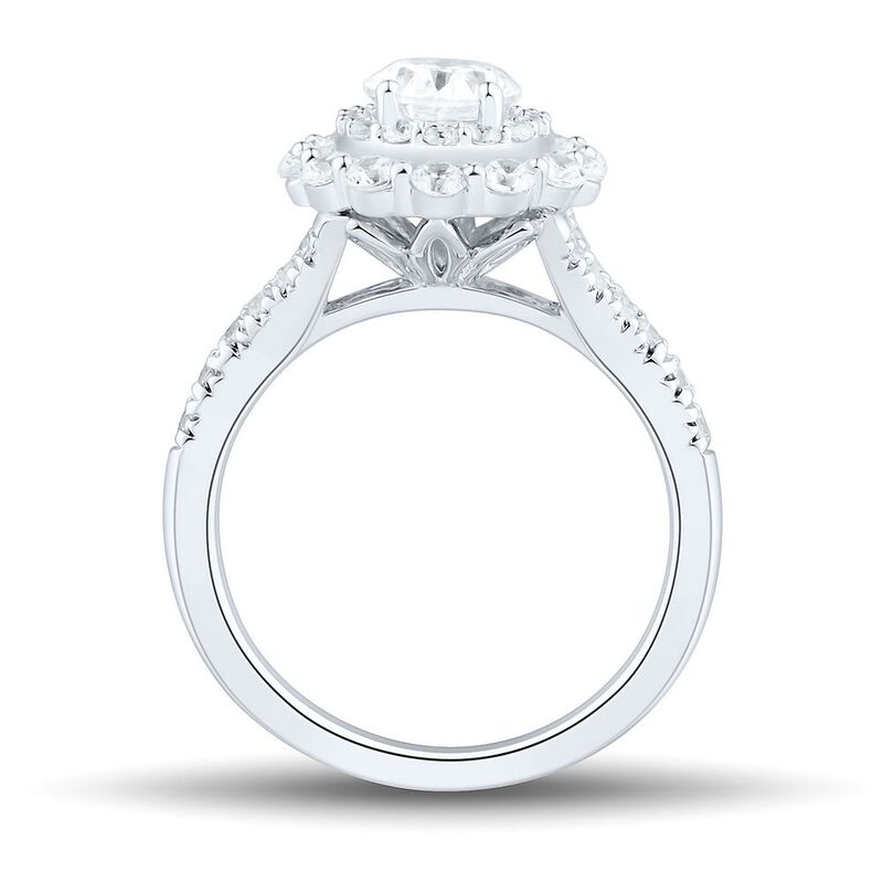 Lab grown diamond oval engagement ring &#40;2 ct. tw.&#41;