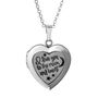 I Love You to the Moon and Back Heart Locket in Sterling Silver