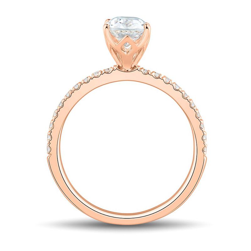 1 1/4 ct. tw. Lab Grown Diamond Oval Engagement Ring in 14K Rose Gold