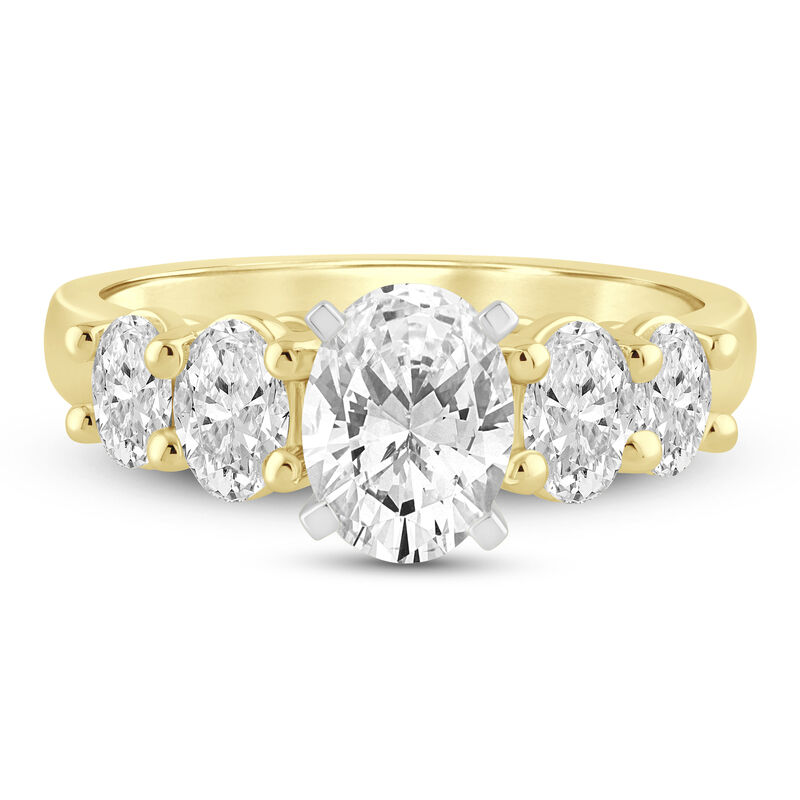 Lab Grown Diamond Five-Stone Engagement Ring in 14K Gold &#40;2 ct. tw.&#41;