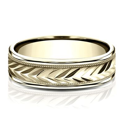Wedding Band in 10K Yellow Gold, 6MM