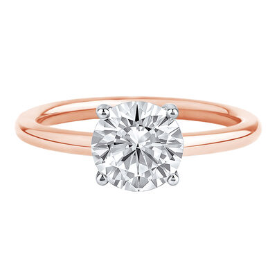 Lab Grown Diamond Solitaire Round Engagement Ring in 14K Gold (1 1/2 ct.)