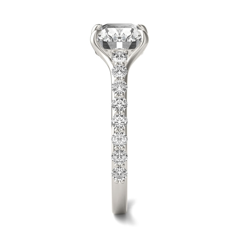 Lab-Created Moissanite East-West Engagement Ring in 14K White Gold &#40;2 7/8 ct. tw.&#41;