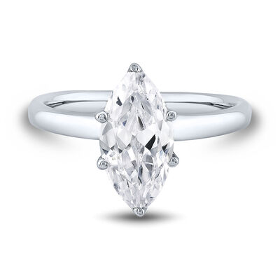 Lab Grown Diamond Solitaire Marquise Engagement Ring in 14K White Gold (2 ct.)